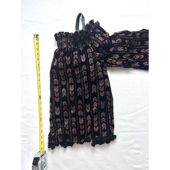 Miss Me Womens Medium Renaissance Bohemian Hippie Retro Velvet Tassel Trim Top‎ - Picture 4 of 9